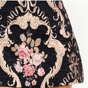 Claire Mini Skirt in Black Jacquard